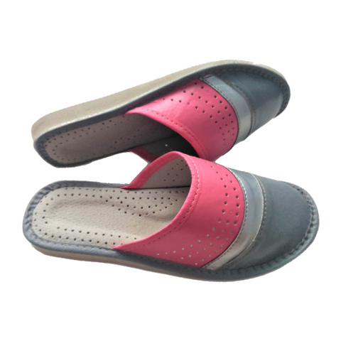 Pink and silver closed toe slippers - Sizes 36, 37, and 41 ONLY